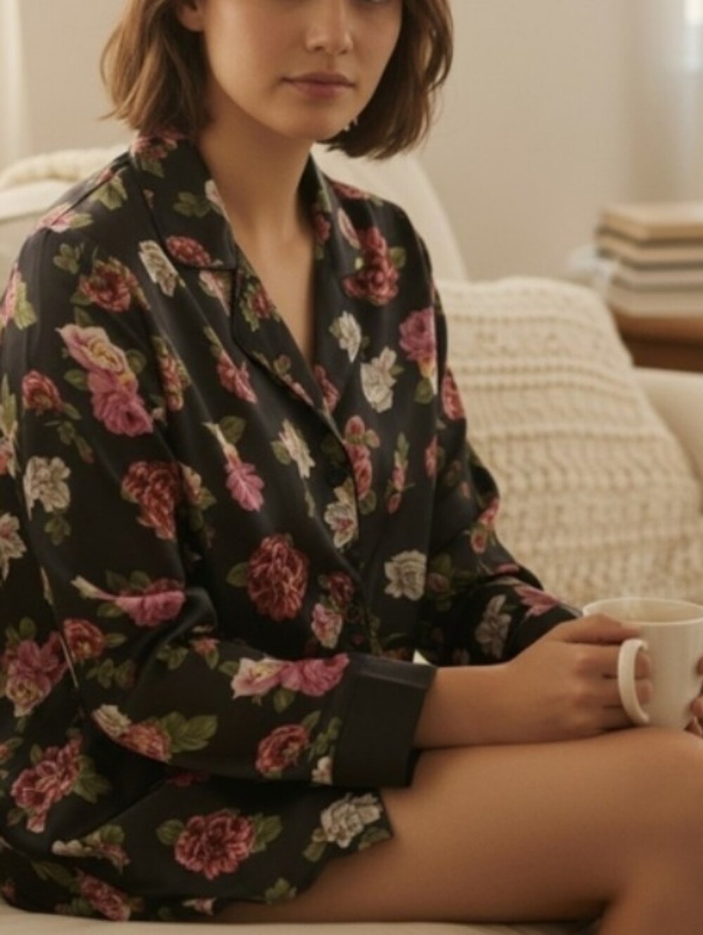 Vintage Victoria's Secret Intimates Floral Pajamas Slip M/L